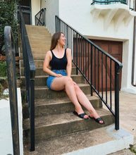 Load image into Gallery viewer, Don't Get It Twisted Black Slip On Sandal