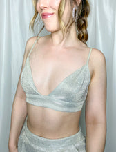 Load image into Gallery viewer, Here’s To You Champagne Glitter Deep V-Neck Bralette Top