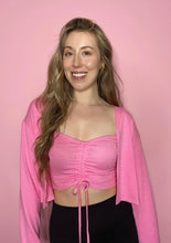 Load image into Gallery viewer, Bet On You Pink Knit Cropped Cardigan