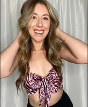 Load image into Gallery viewer, Wild About You Satin Strapless Tie Front Tube Top