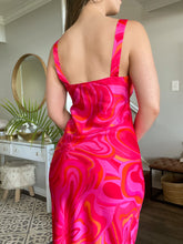 Load image into Gallery viewer, Pretty Fabulous Pink Multi Floral Midi Dress
