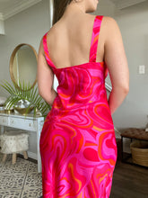 Load image into Gallery viewer, Pretty Fabulous Pink Multi Floral Midi Dress