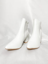 Load image into Gallery viewer, Pure At Heart White Pointed Toe Ankle Booties