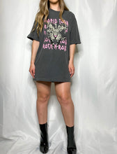 Load image into Gallery viewer, World Tour Pink & Grey Leopard Graphic T-Shirt Dress
