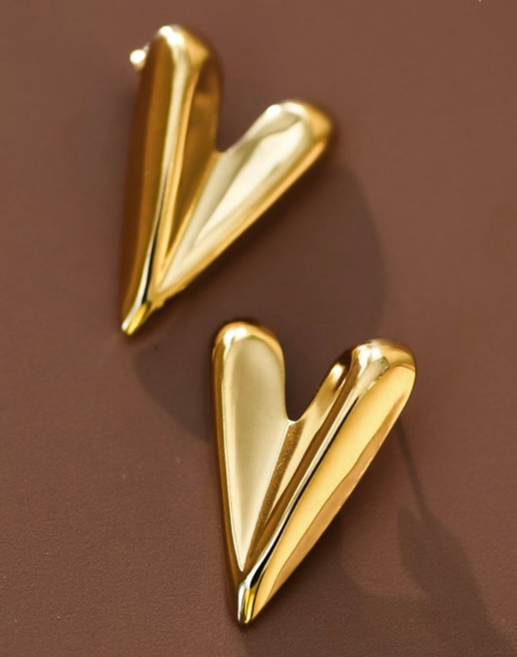 With All Your Heart Gold Statement Stud Earrings