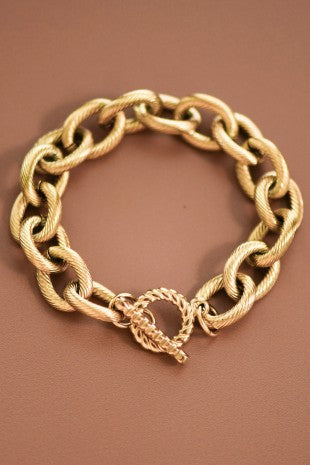 Feels Like Sunshine Gold Chunky Chain Link Bracelet