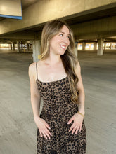 Load image into Gallery viewer, Love Endlessly Leopard Print Corset Spaghetti Strap Midi Maxi Dress
