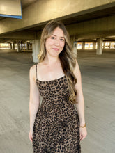 Load image into Gallery viewer, Love Endlessly Leopard Print Corset Spaghetti Strap Midi Maxi Dress
