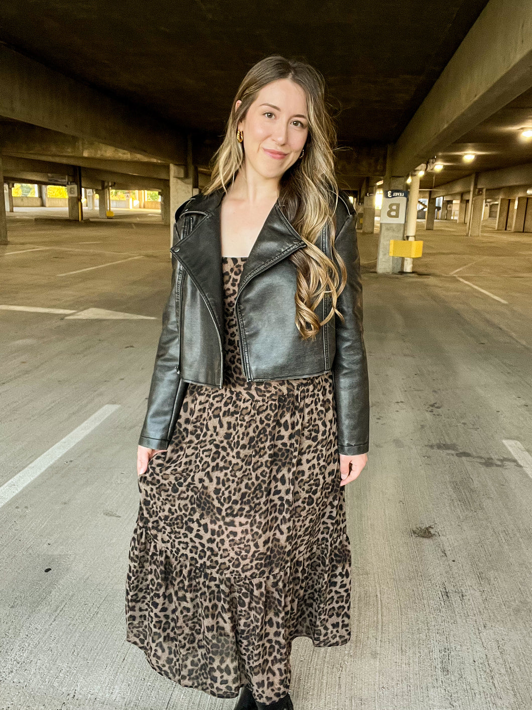 Free As A Bird Vintage Wash Black Faux Leather Motor Jacket