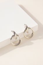 Load image into Gallery viewer, No Limit Metal Rope Earrings with Double Hoops
