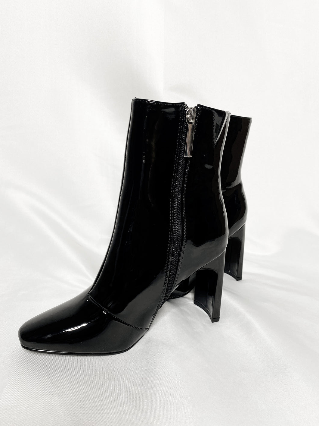 Making Moves Black Patent Booties